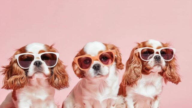 Cute Puppies with Sunglasses