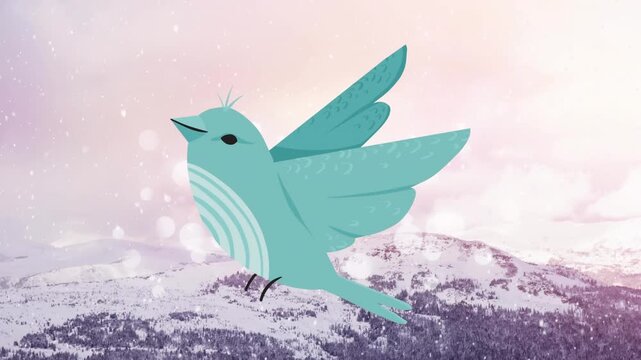 Animation of flag of honduras blowing over waves in sea