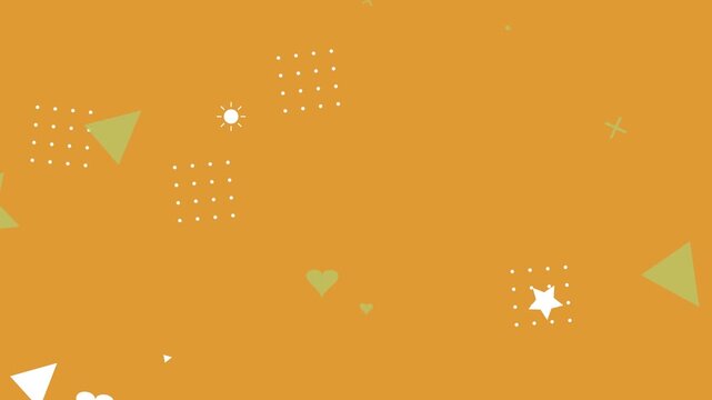 Dynamic geometric patterns in a colorful hipster memphis style motion background loop