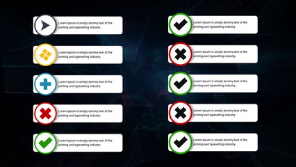 Colorful List Infographic With Checkbox Icons