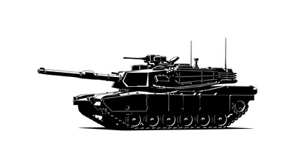 Fototapeta premium M1 Abrams Main Battle Tank Vector Illustration