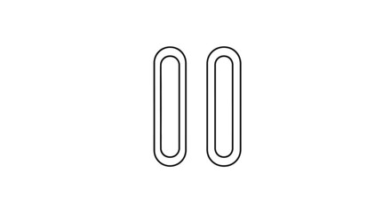 Obraz premium Black and white paperclip duo.