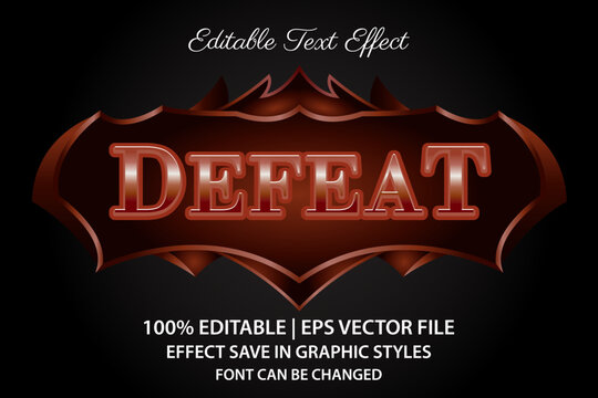defeat gaming 3d editable text effect