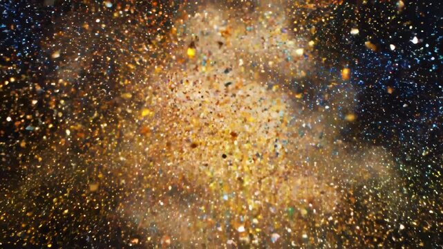 Fireworks explosion in night sky