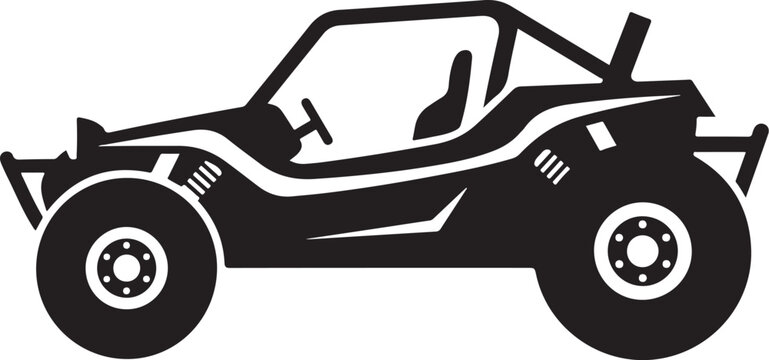 Vector black buggy car icon