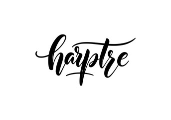 Obraz premium Elegant calligraphy spelling out the word 'harpstre' in a flowing script