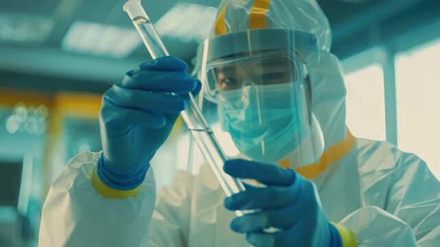 Biologist conducting research