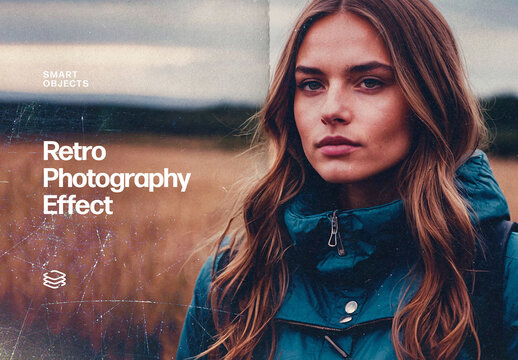Retro Photograph Effect Mockup