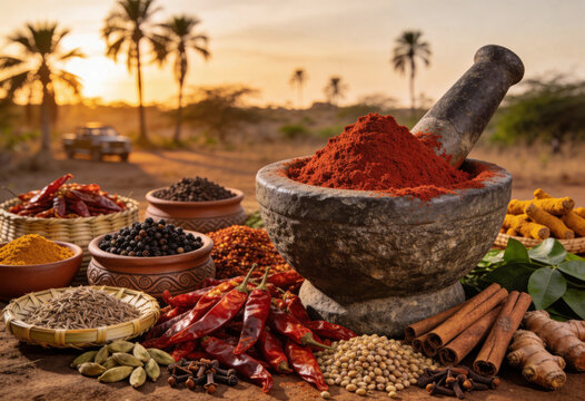 variety of spices