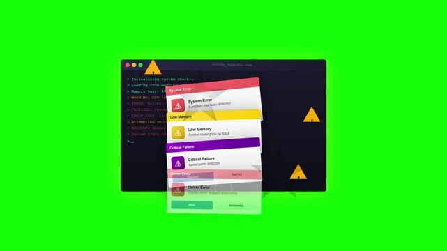 Computer System Errors Appear on Screen