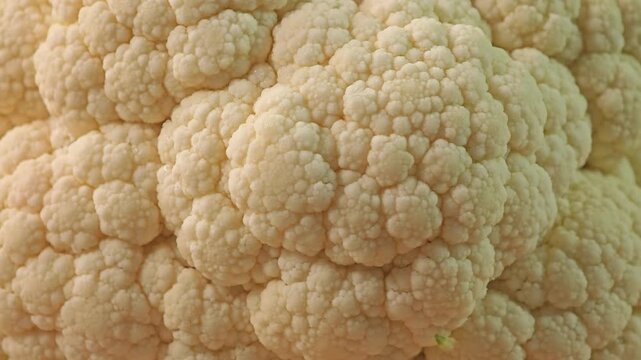 Fresh raw and uncooked cauliflower