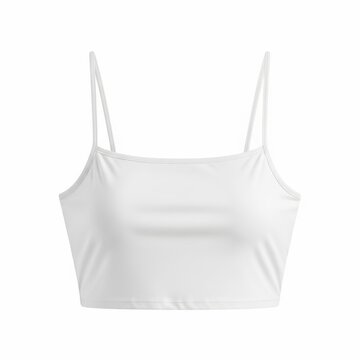 Elegant white strapless crop top with minimalist design and soft fabric texture