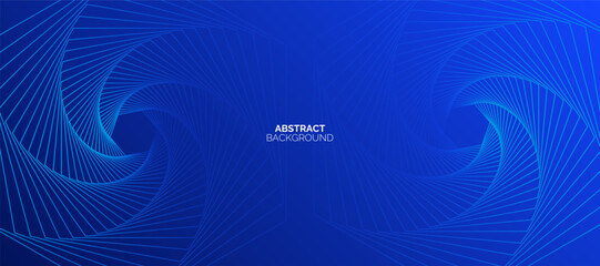 Abstract blue background with glowing geometric lines. Modern blue hexagon shape design. Futuristic technology concept. © Azahar