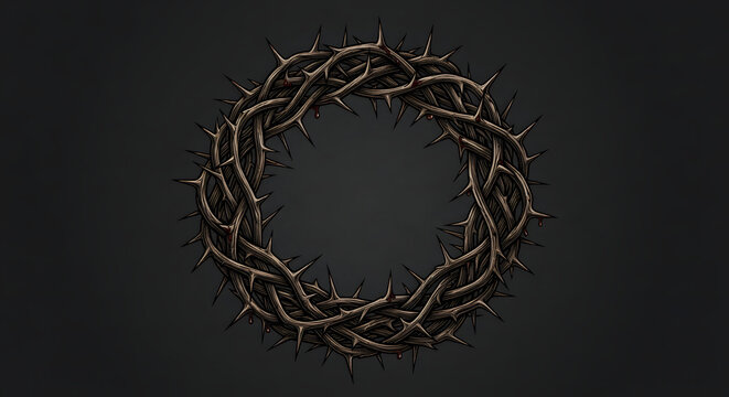 crown of thorns vector illustration