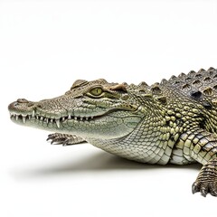 Obraz premium A close up view of a crocodile's scaly body and head