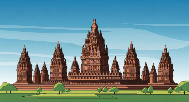 Prambanan Temple Complex - A Majestic Architectural Marvel in Indonesia.