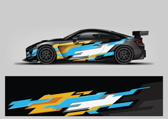 Racing Livery Vector, Car Wrap Design, Abstract Stripe Background, Motorsport Graphics, Vinyl Wrap Template © Lancar