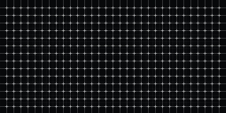 Grid pattern with white crosses on black background