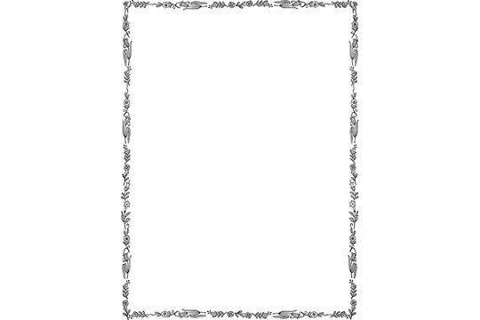 Geometric, abstract border frame, decorative edge, black and white design element