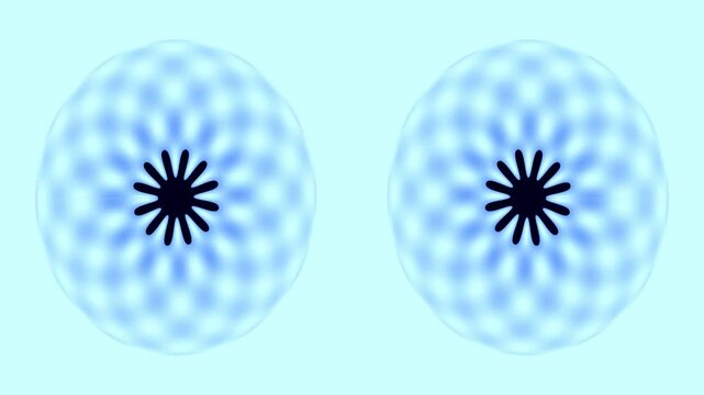 Abstract close-up of colorful spherical objects with dotted pattern