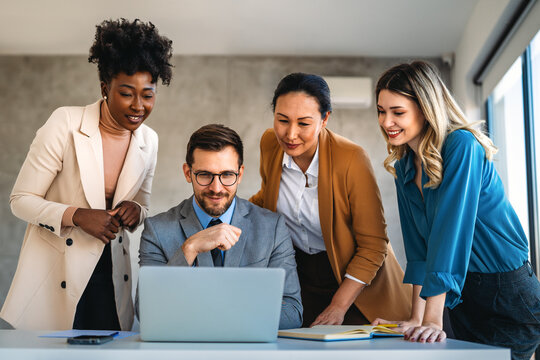 Team of programmers writing digital code in the metaverse and working together on the internet
