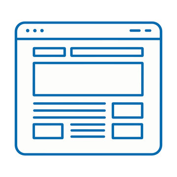 Minimalist vector web browser icon displayed with a clean interface layout.