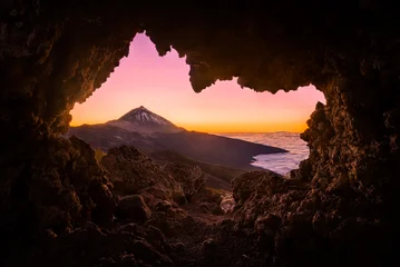 Pico del Teide, the highest mountain of Spain. Beautiful sunrise by the volcano. Epic volcanic rocks, cliffs, lava, forest. Premium landscape from pure national park, Tenerife, Canary Islands  © Simon Vasut