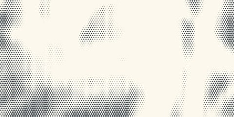 Fototapeta premium Hexagon Shapes Vector Abstract Geometric Technology Oscillation Wave Isolated on Light Background. Halftone Hex Retro Simple Pattern. Minimal 80s Style Dynamic Tech Wallpaper