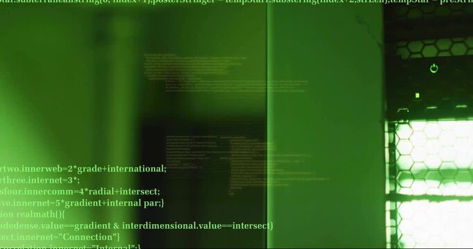 Animation of digital data processing over computer servers