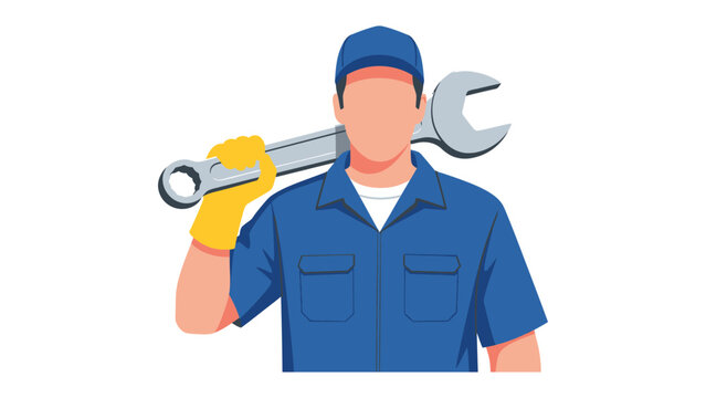 Mechanic in Service: A skilled mechanic, equipped with essential tools, stands ready to diagnose and resolve technical challenges. Depicting precision and reliability in the service industry.