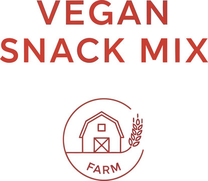 Vegan Snack Mix Farm Logo Vector Illustration