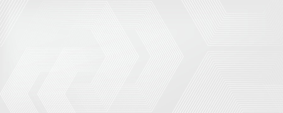 Hexagon white gray wave light technology texture background. Abstract big data digital concept simple art modern abstract