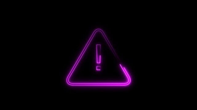 Risk caution message icon animation. Danger error icon. Warning Sign Background 4K Looping Animation. glowing Exclamation icon animation. alert risk safety danger road warning sign