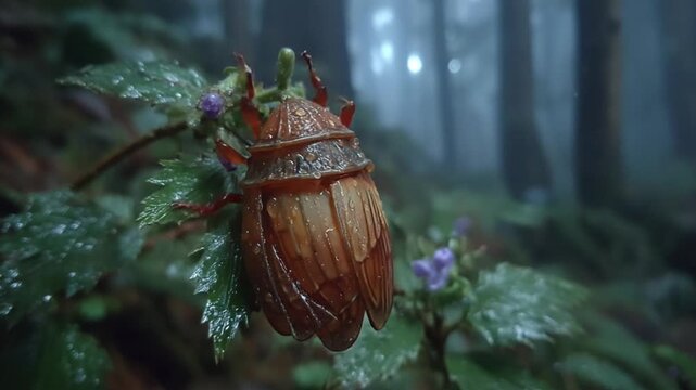stag beetle on a tree