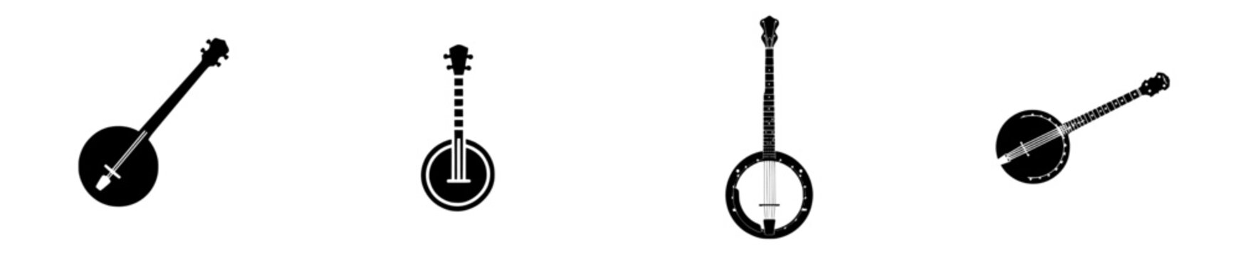 Elegant Melodies: Banjo Solitude in Black and White