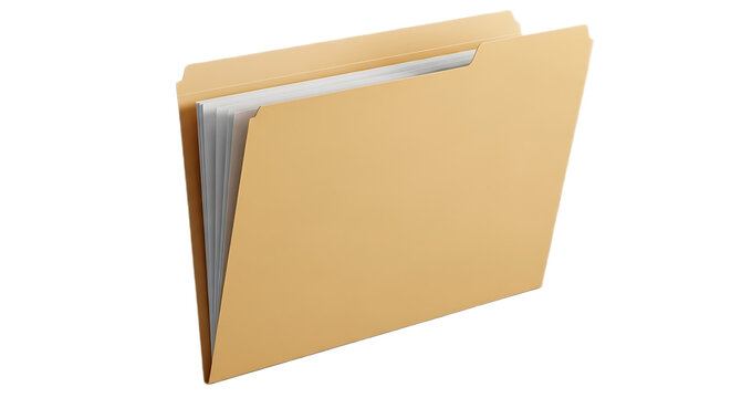 Single manila folder slightly open