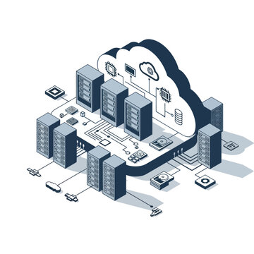 Cloud Computing Network Servers Data Center.