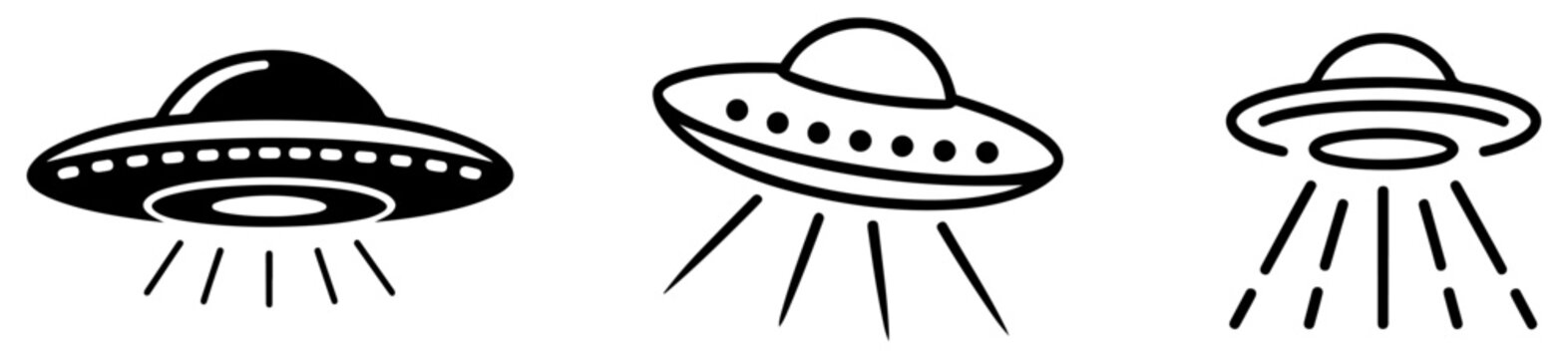 ufo alien doodle hand drawn icon