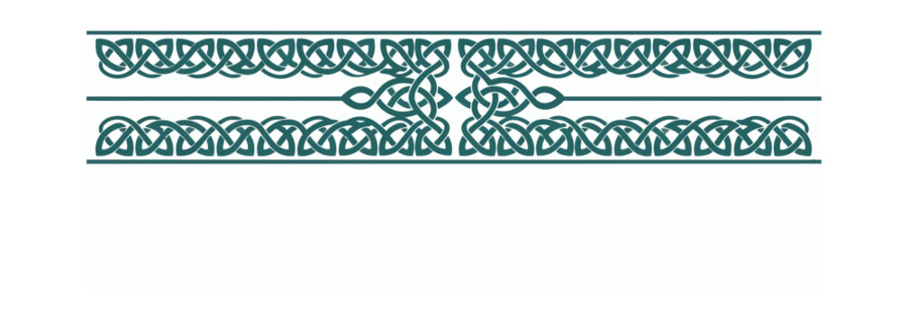 Celtic knotwork decorative border design abstract ornament vector