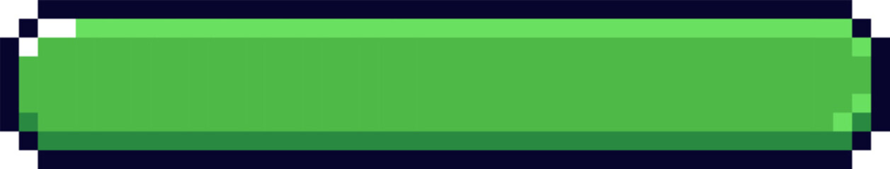 Green pixel art button and game element