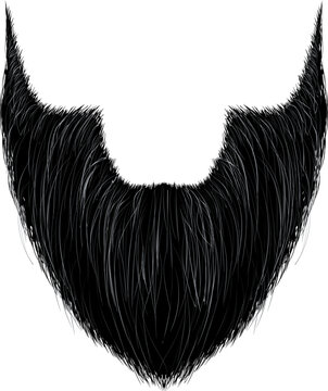 Black beard vector illustration on white background