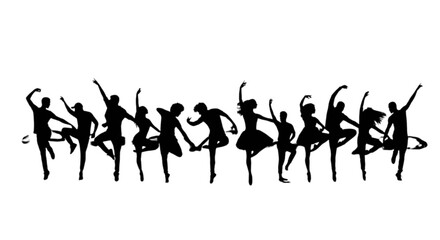 Obraz premium Graceful ballet dancers performing in synchronized poses