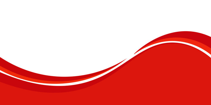 Vector red line background curve element with white space for text and message design, overlapping layers, vector