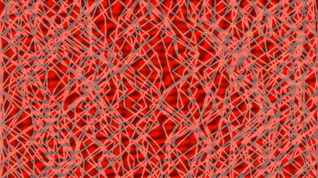 Abstract Blue Network of Interconnected Lines and Structures