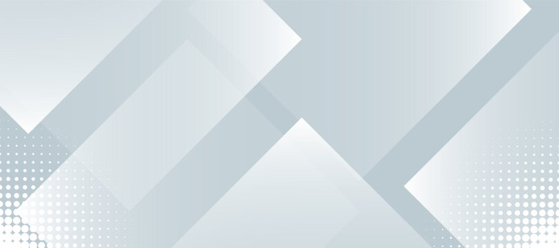 Abstract elegant white geometric shape background with halftone dots. Modern diagonal geometric Square line shape. Presentation Design for Corporate Business and Institution