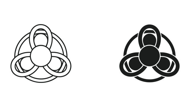 Trinity Knot Symbol Interlocking Abstract Design