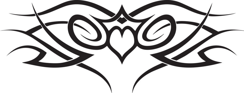 Tribal tattoo frame border pattern ornament decor