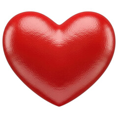 Fototapeta premium Shiny three dimensional red heart shape object symbolizing love and romance