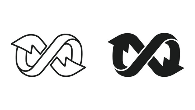 Infinity Loop Arrows Cycle Business Concept