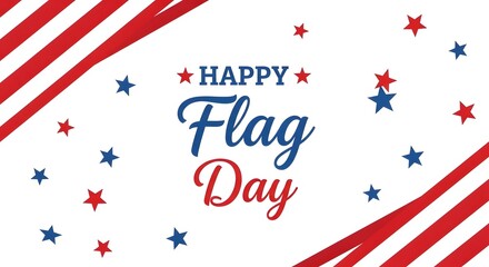 Fototapeta premium Happy flag day celebration with patriotic stars and stripes